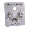 Clip-on Oorbellen Dames - Geplatineerd - Ovale Oorclips van Zirkonias - Geen Gaatjes
