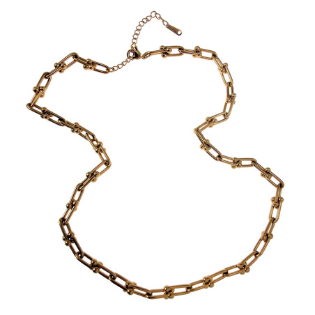 50cm Ketting Dames - Verguld RVS - U-Schakelketting - Verstelbaar