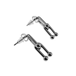 25mm Oorbellen Dames - Gepolijst RVS - U-Schakelsoorbellen - Oorknopjes