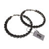 75mm x 8mm Oorringen Dames - Antraziet - Hypoallergeen - XL Oorbellen