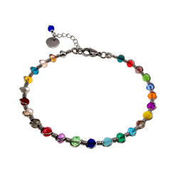 Dames - RVS - Kristallen Armband - Kleurrijke Armband - Verstelbaar