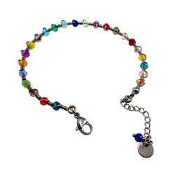 Dames - RVS - Kristallen Armband - Kleurrijke Armband - Verstelbaar