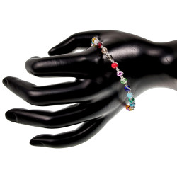 Dames - RVS - Kristallen Armband - Kleurrijke Armband - Verstelbaar