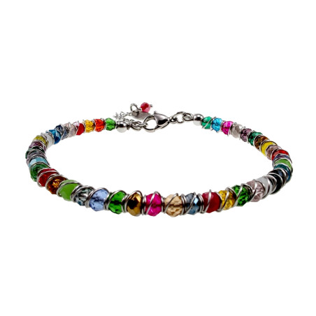 Dames - RVS - Kristallen Armband - Kleurrijke Armband - Verstelbaar