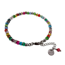 Dames - RVS - Kristallen Armband - Kleurrijke Armband - Verstelbaar