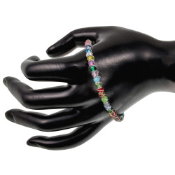Dames - RVS - Kristallen Armband - Kleurrijke Armband - Verstelbaar