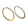 ∅40mm Oorbellen Dames - Ovaal Design - Verguld RVS - Oorringen