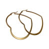 ∅55mm Oorbellen Dames - Verguld RVS - Hart Oorringen