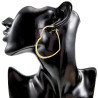 ∅55mm Oorbellen Dames - Verguld RVS - Hart Oorringen