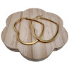 ∅55mm Oorbellen Dames - Verguld RVS - Hart Oorringen