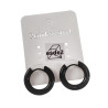 ∅20mm x 4mm Oorbellen Unisex - zwarte PVD-coating RVS - Oorringen