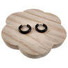 ∅20mm x 4mm Oorbellen Unisex - zwarte PVD-coating RVS - Oorringen