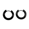 ∅20mm x 4mm Oorbellen Unisex - zwarte PVD-coating RVS - Oorringen