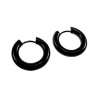 ∅20mm x 4mm Oorbellen Unisex - zwarte PVD-coating RVS - Oorringen