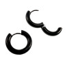 ∅20mm x 4mm Oorbellen Unisex - zwarte PVD-coating RVS - Oorringen