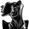 ∅55mm Oorbellen Dames - Gepolijst RVS - Hart Oorringen