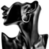 ∅40mm Oorbellen Dames - Gepolijst RVS - Hart Oorringen