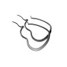 ∅40mm Oorbellen Dames - Gepolijst RVS - Hart Oorringen