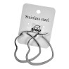∅40mm Oorbellen Dames - Gepolijst RVS - Hart Oorringen