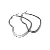 ∅40mm Oorbellen Dames - Gepolijst RVS - Hart Oorringen