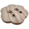 Lange Oorbellen RVS Oorringen met Hematietsteen en Schelpparel Hanger