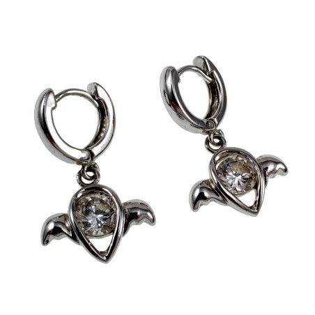 27mm Lange Oorbellen Dames - Gerhodineerd - Oorringen met Hanger