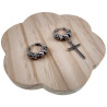 Unisex - RVS Oorringen met Kruis Hanger - Asymmetrische oorringen