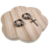 Zwarte PVD-coating RVS Oorringen met Kruis Hanger - Asymmetrische