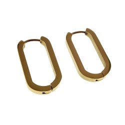 ∅25mm x 13mm Oorringen Dames - Verguld RVS - U-Vormige Oorbellen