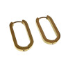 ∅25mm x 13mm Oorringen Dames - Verguld RVS - U-Vormige Oorbellen
