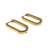 ∅25mm x 13mm Oorringen Dames - Verguld RVS - U-Vormige Oorbellen