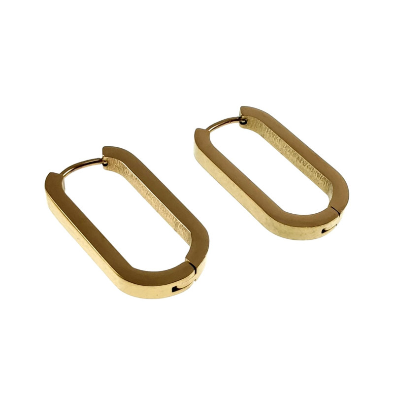∅25mm x 13mm Oorringen Dames - Verguld RVS - U-Vormige Oorbellen ∅25mm x 13mm Oorringen Dames - Verguld RVS - U-Vormige Oorbellen