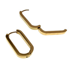 ∅25mm x 13mm Oorringen Dames - Verguld RVS - U-Vormige Oorbellen