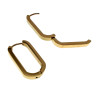 ∅25mm x 13mm Oorringen Dames - Verguld RVS - U-Vormige Oorbellen