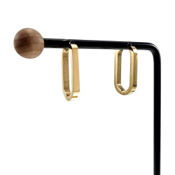 ∅25mm x 13mm Oorringen Dames - Verguld RVS - U-Vormige Oorbellen