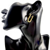 ∅25mm x 13mm Oorringen Dames - Verguld RVS - U-Vormige Oorbellen