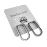 ∅25mm x 13mm Oorringen Dames - Gepolijst RVS - U-Vormige Oorbellen