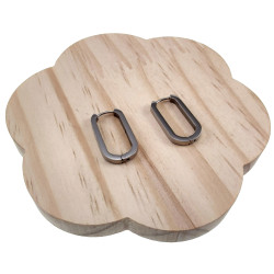 ∅25mm x 13mm Oorringen Dames - Gepolijst RVS - U-Vormige Oorbellen