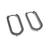 ∅25mm x 13mm Oorringen Dames - Gepolijst RVS - U-Vormige Oorbellen