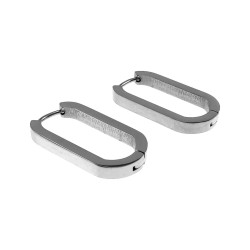 ∅25mm x 13mm Oorringen Dames - Gepolijst RVS - U-Vormige Oorbellen