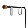 ∅25mm x 13mm Oorringen Dames - Gepolijst RVS - U-Vormige Oorbellen