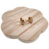 ∅13mm x 4mm Oorbellen Unisex - Verguld RVS - Oorringen met Parelmoer