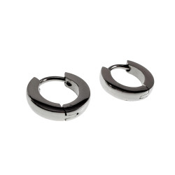∅10mm x 2mm Oorbellen Unisex - Gepolijst RVS - Oorringen Dames - Heren