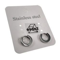 ∅10mm x 2mm Oorbellen Unisex - Gepolijst RVS - Oorringen Dames - Heren