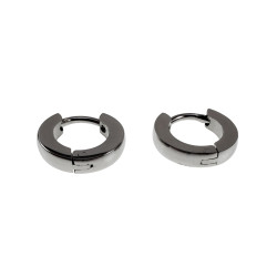 ∅10mm x 2mm Oorbellen Unisex - Gepolijst RVS - Oorringen Dames - Heren