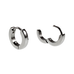 ∅10mm x 2mm Oorbellen Unisex - Gepolijst RVS - Oorringen Dames - Heren