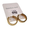 ∅20mm x 4mm Oorbellen Unisex - Verguld RVS - Oorringen Dames - Heren