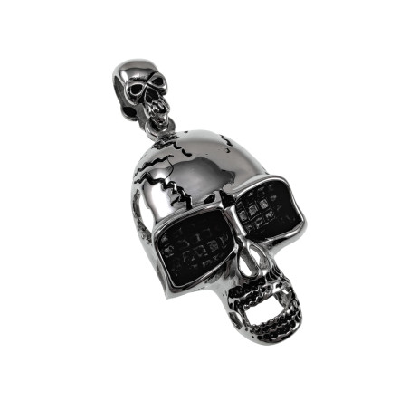 XL-Schedelhanger Heren - RVS - Dubbele Schedel Hanger - Doodskop