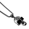 60cm x 5mm Jasseron-Ketting + XL-Schedelhanger Heren - Gepolijst RVS