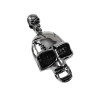 60cm x 5mm Jasseron-Ketting + XL-Schedelhanger Heren - Gepolijst RVS